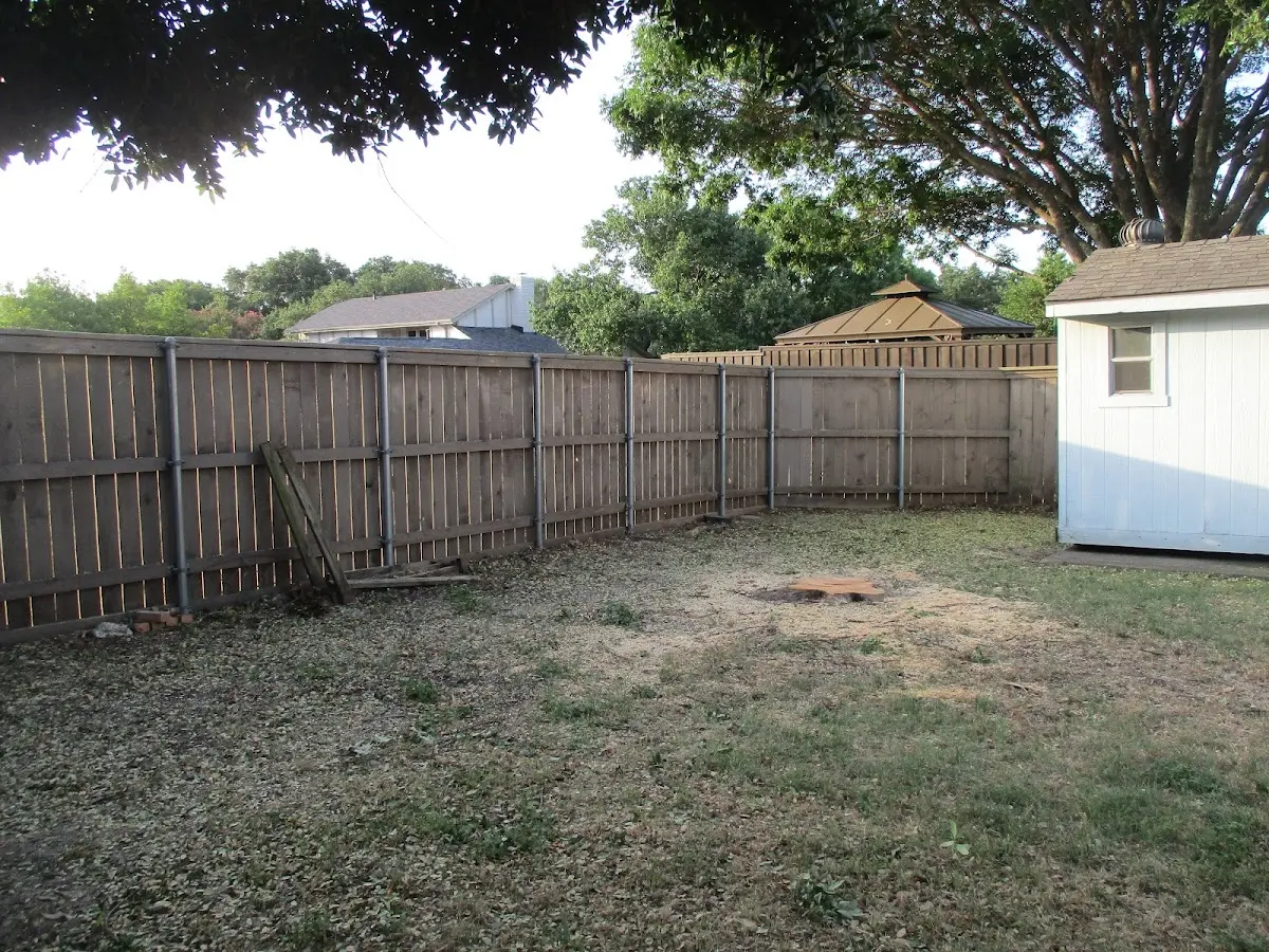 Cleared yard after professional tree removal in Manderson